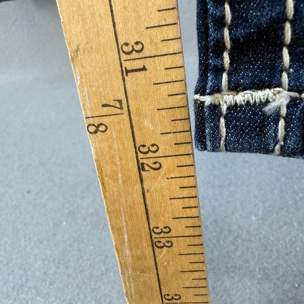 Miss Me Jeans Women's 26x31.5 (2) Dark Blue Standard Skinny Angel Wings EUC - Picture 14 of 15